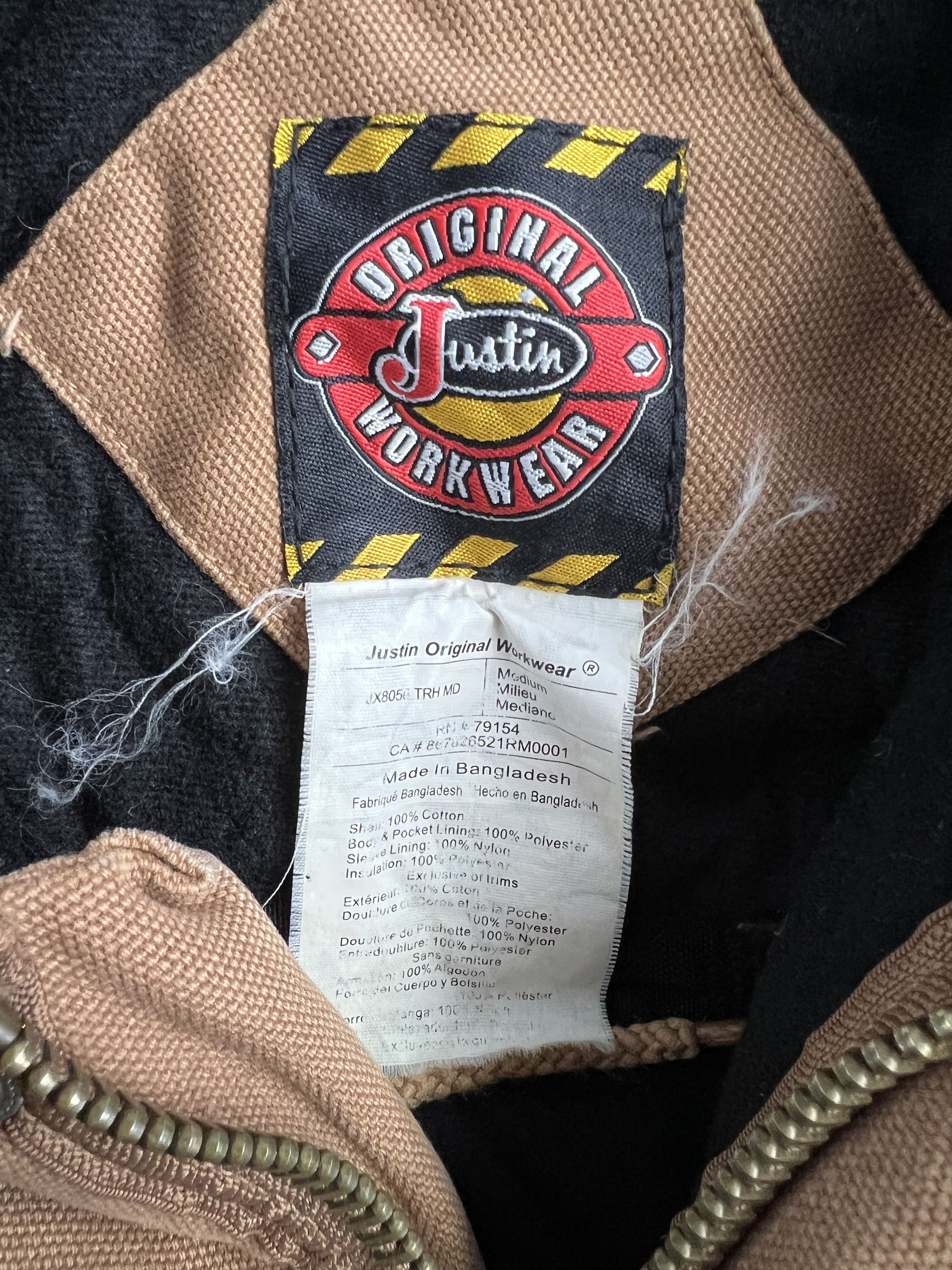 Vintage JUSTIN WORKWEAR HEAVY JACKET BROWN Size US M / EU 48-50 / 2 - 3 Thumbnail