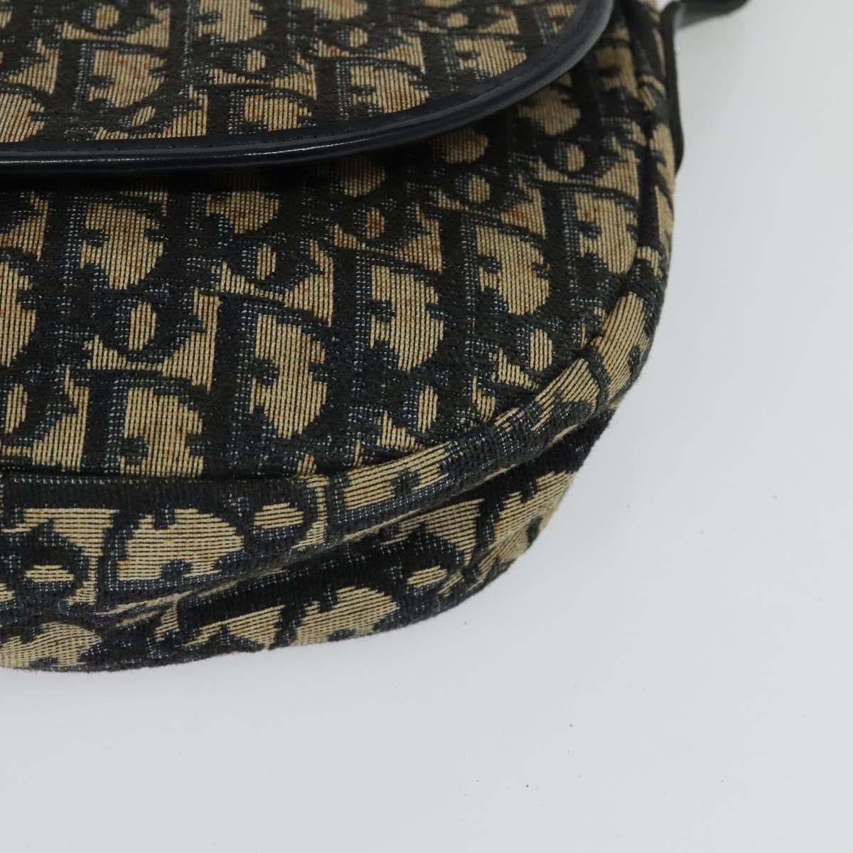 Dior DIOR Trotter Canvas Shoulder Bag Navy Gold Size ONE SIZE - 14 Thumbnail