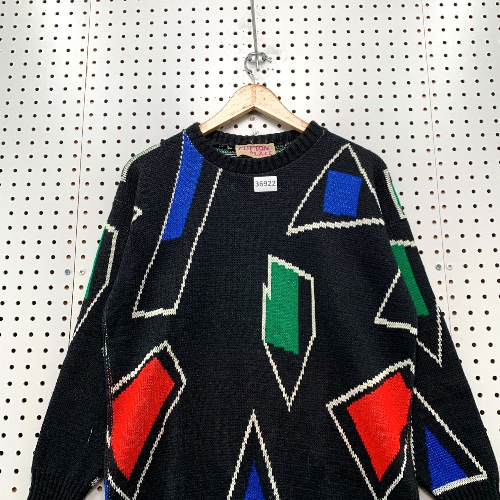 Vintage VINTAGE Clifton Place Sweater Womens Medium Black Abstract USA 80s Size M / US 6-8 / IT 42-44 - 5 Thumbnail