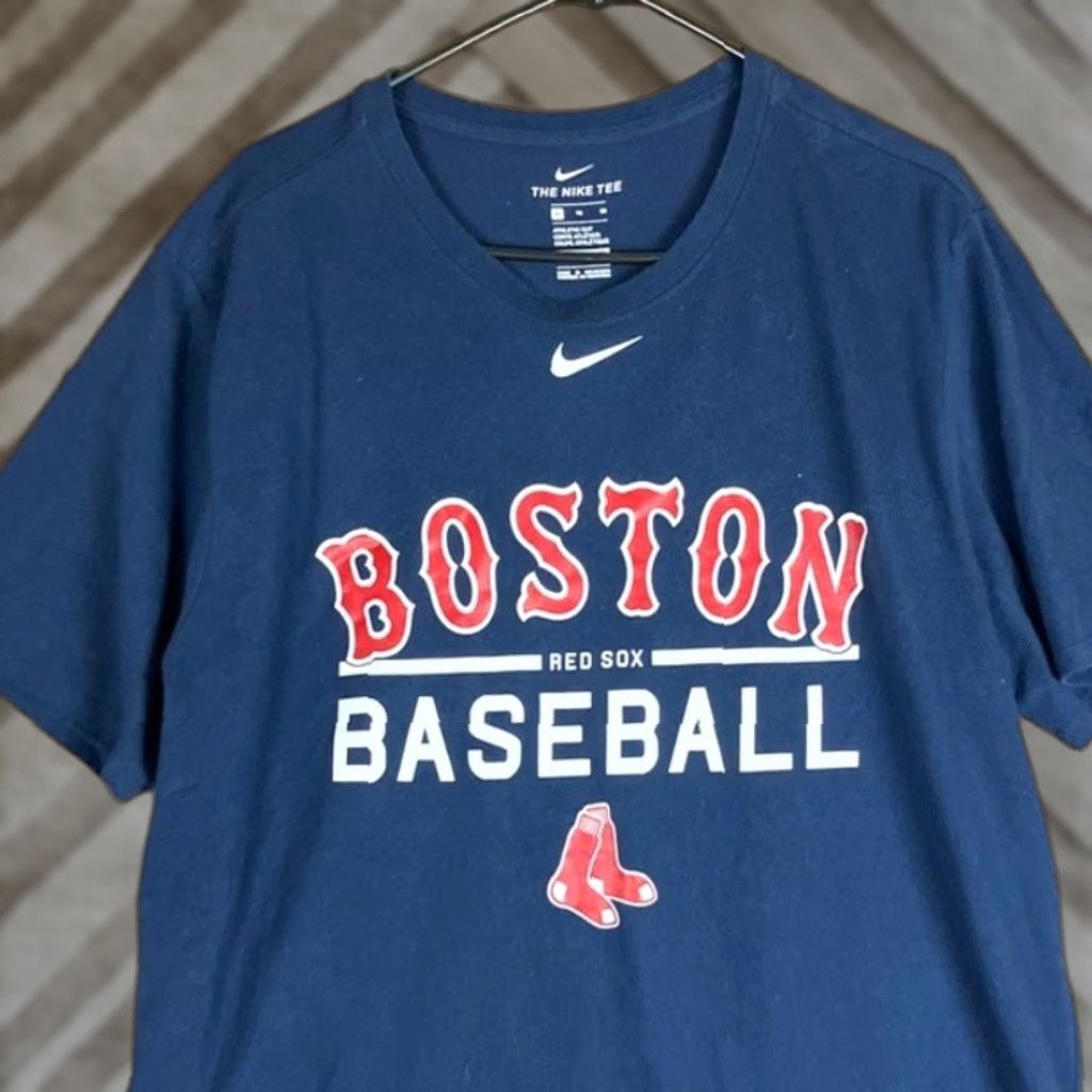 Nike Nike Mens Shirt Short Sleeve Navy Blue Boston Red Sox Athletic Cut Dri Fit XL Crew Neck T-Shirt Size US XL / EU 56 / 4 - 1 Thumbnail