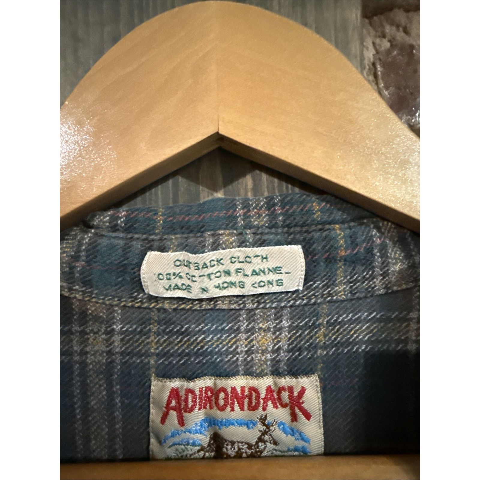 Other Vintage Adirondack by Savile Row Plaid Gray Green Flannel XL Size US XL / EU 56 / 4 - 2 Thumbnail
