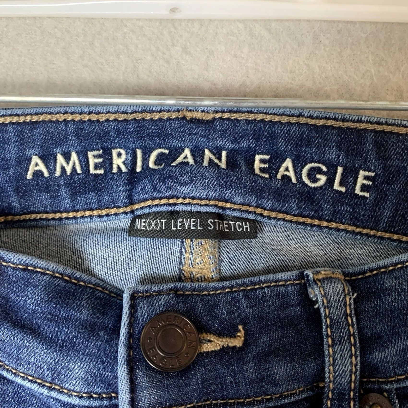 American Eagle Outfitters American Eagle Jeans Womens 6 Blue Super High Rise Flare Hippie Preppy Cowgirl Shirt? Size 28" / US 6 / IT 42 - 3 Thumbnail