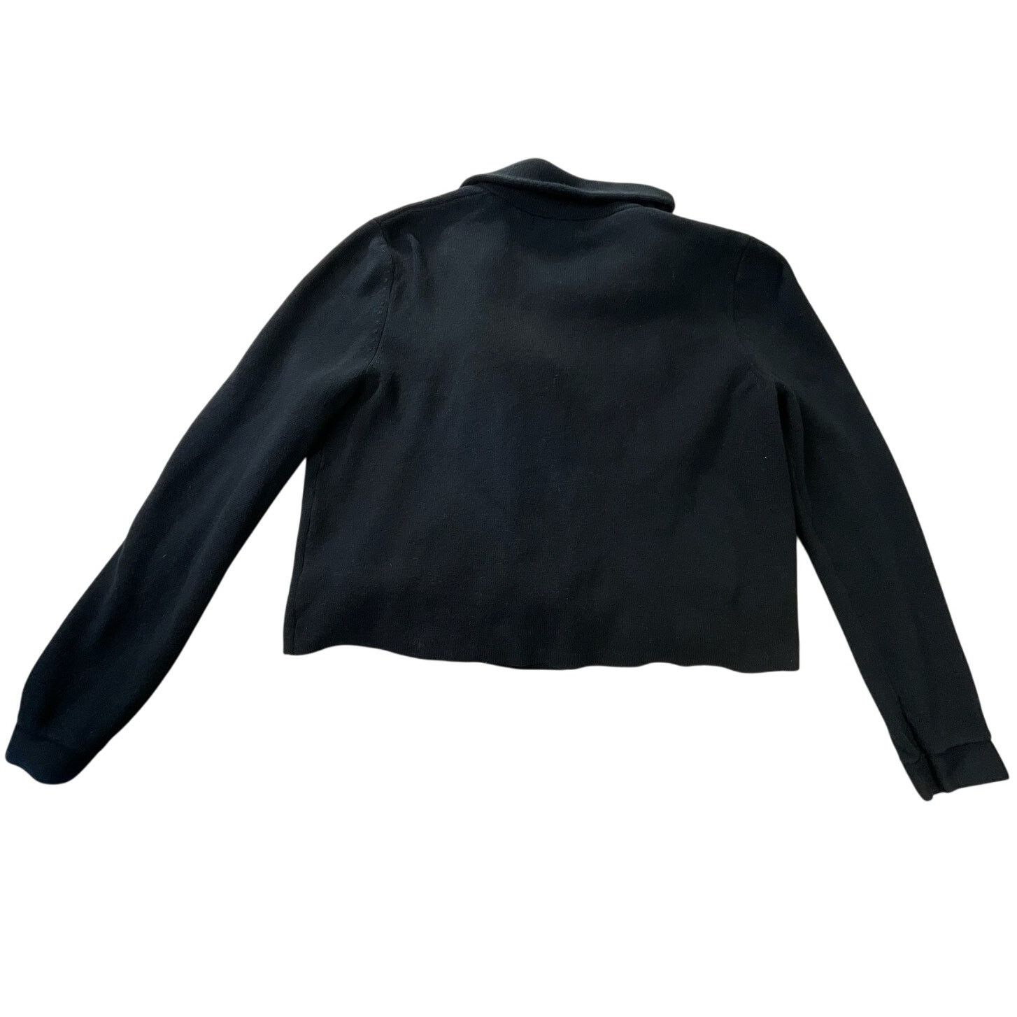 Merona Women's Merona Black Knit Blazer, Medium, Button-Front Size M / US 6-8 / IT 42-44 - 2 Thumbnail