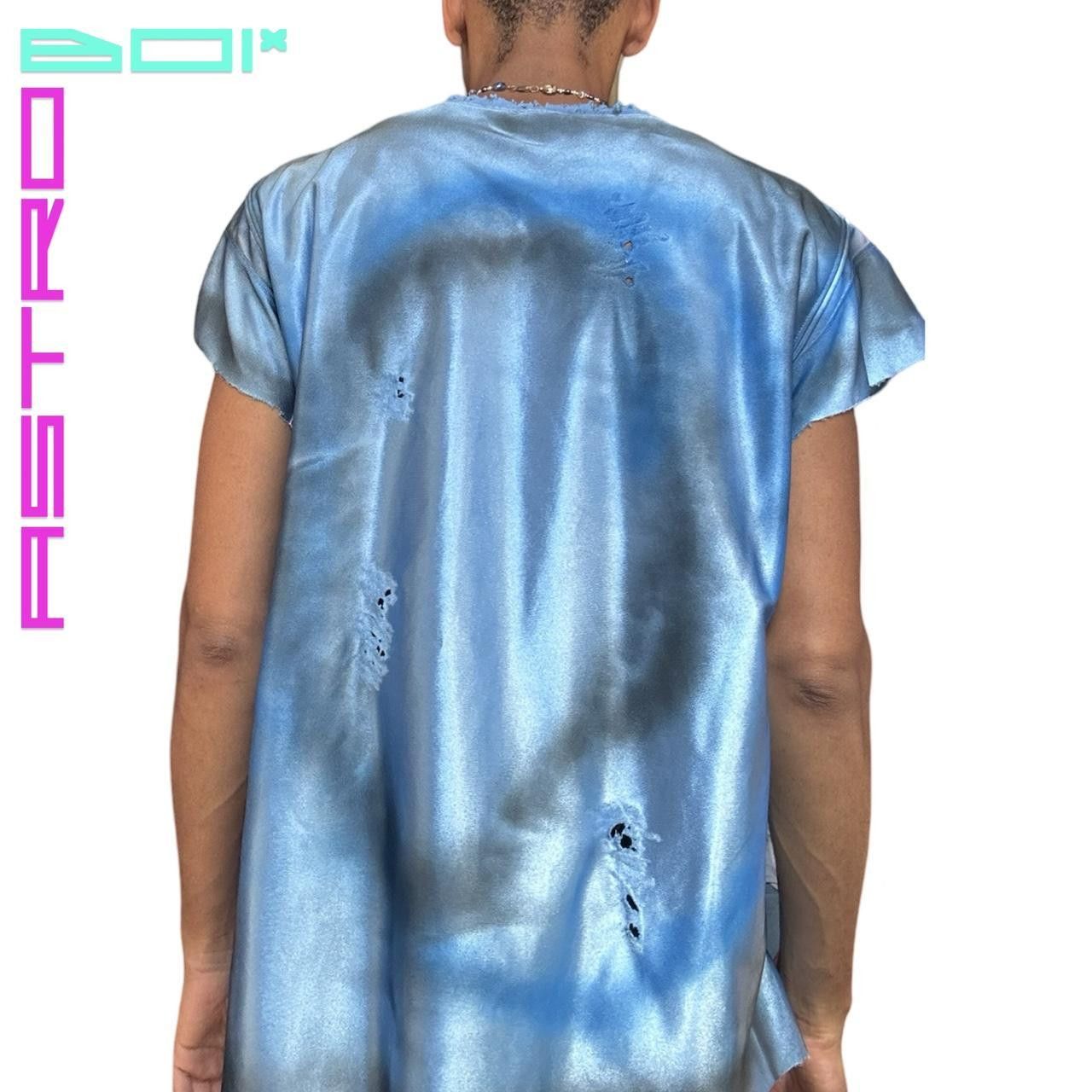 Other ASTROBOI* Blue Airbrushed Ripped Sports T-shirt - Large Size US L / EU 52-54 / 3 - 5 Thumbnail