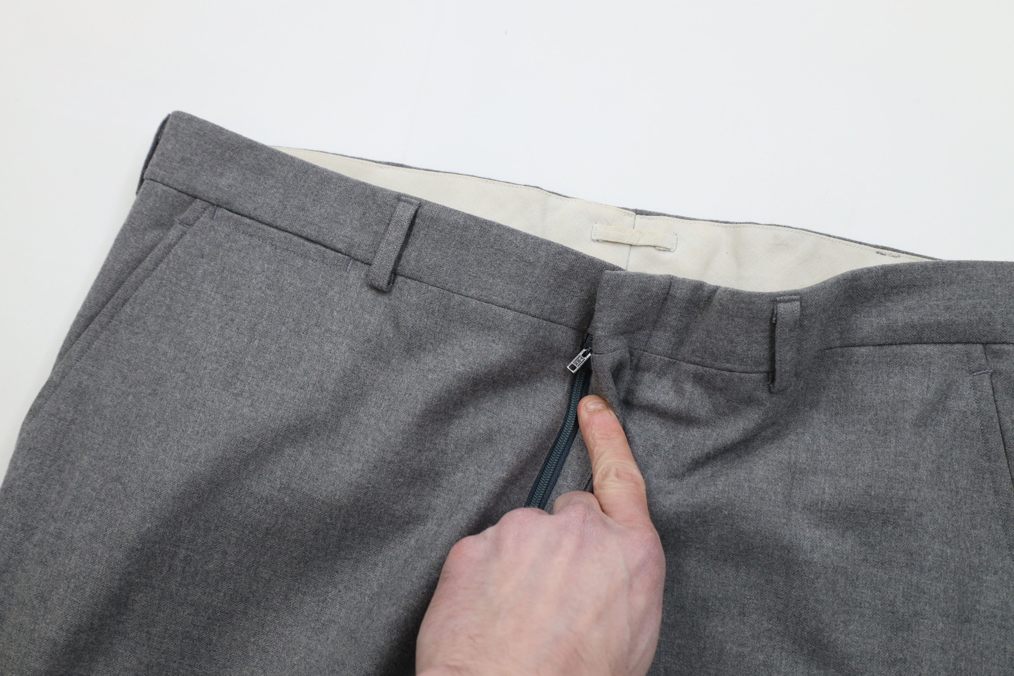 Vintage Vintage 70s Streetwear Wool Wide Leg Chino Pants Gray Size US 38 / EU 54 - 7 Thumbnail