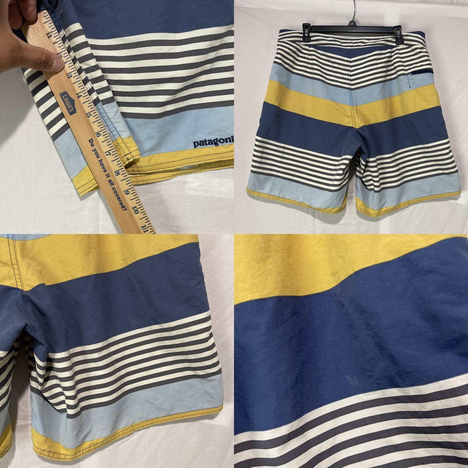 Patagonia Patagonia Board Shorts Mens 36 Blue Beach Swim Surfing Drawstring Zip Pocket Size US 36 / EU 52 - 8 Thumbnail