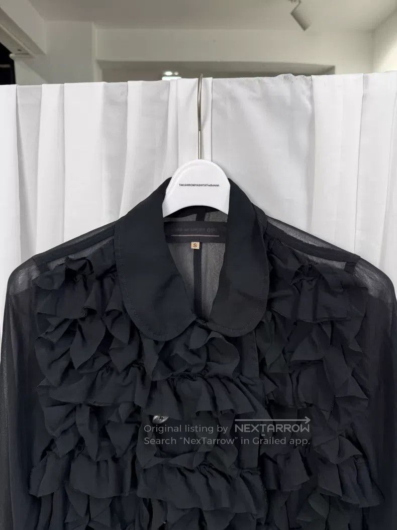 Comme des Garcons Comme des Garcons Lace fringed jacket with sheer mesh pane Size S / US 4 / IT 40 - 4 Thumbnail