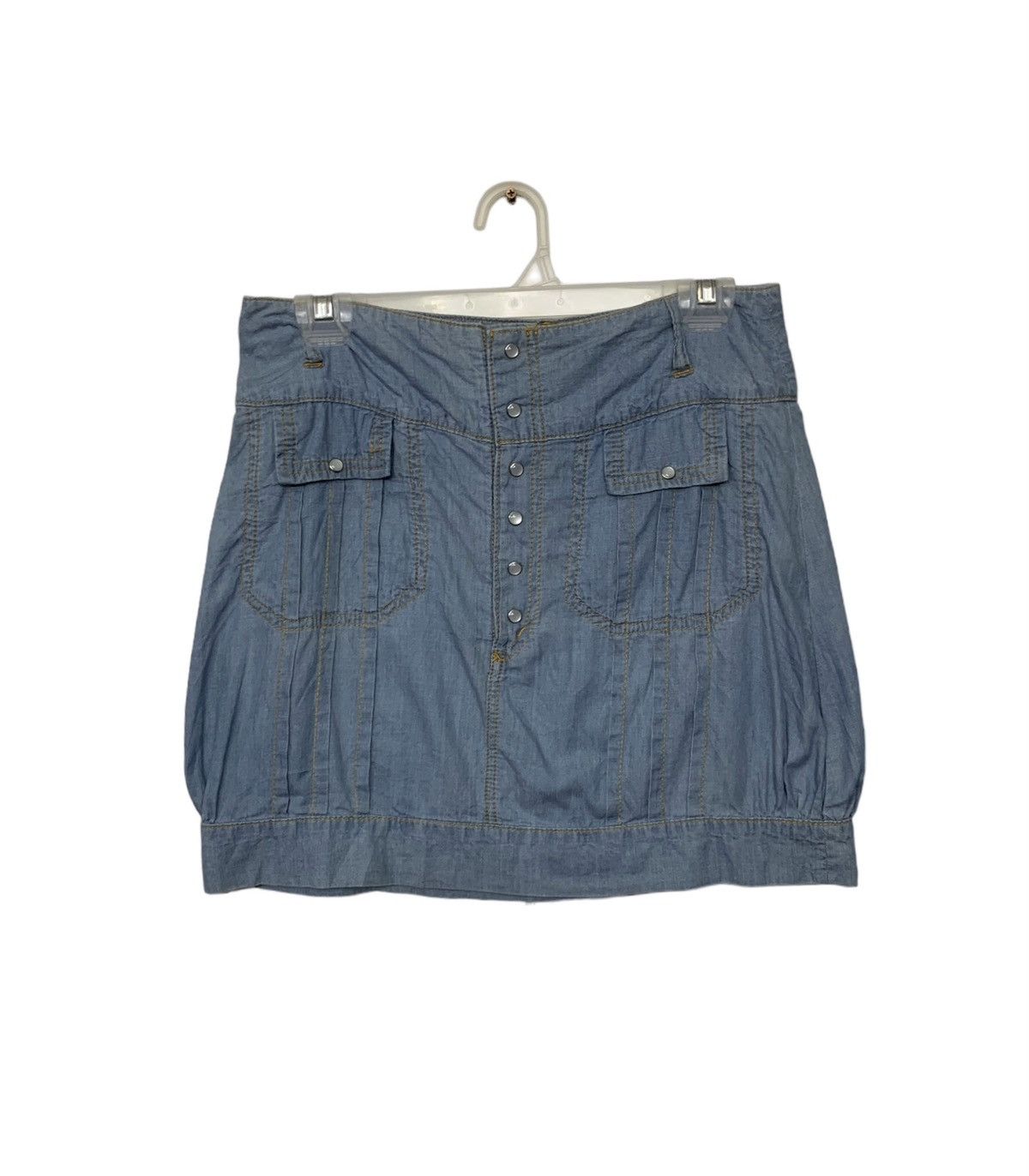 image of Sunao Kuwahara Issey Miyake Denim Mini Skirt, Women's (Size 30)