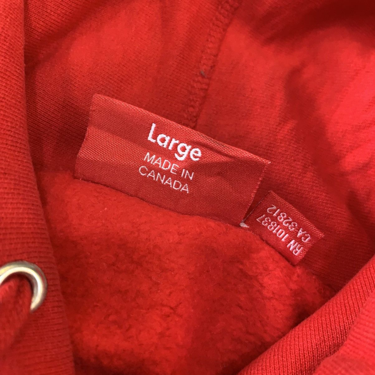 Supreme Supreme FW16 Red on Red Embroidery Reverse Weave Hoodie Size US L / EU 52-54 / 3 - 7 Thumbnail