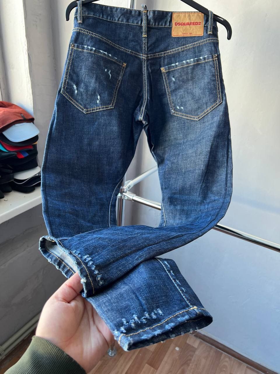 Dsquared2 2017 DSQUARED 2 BLUE ARTIFICIALLY WORN SEXY TWIST PANTS 46 Size US 44 / EU 60 - 15 Thumbnail