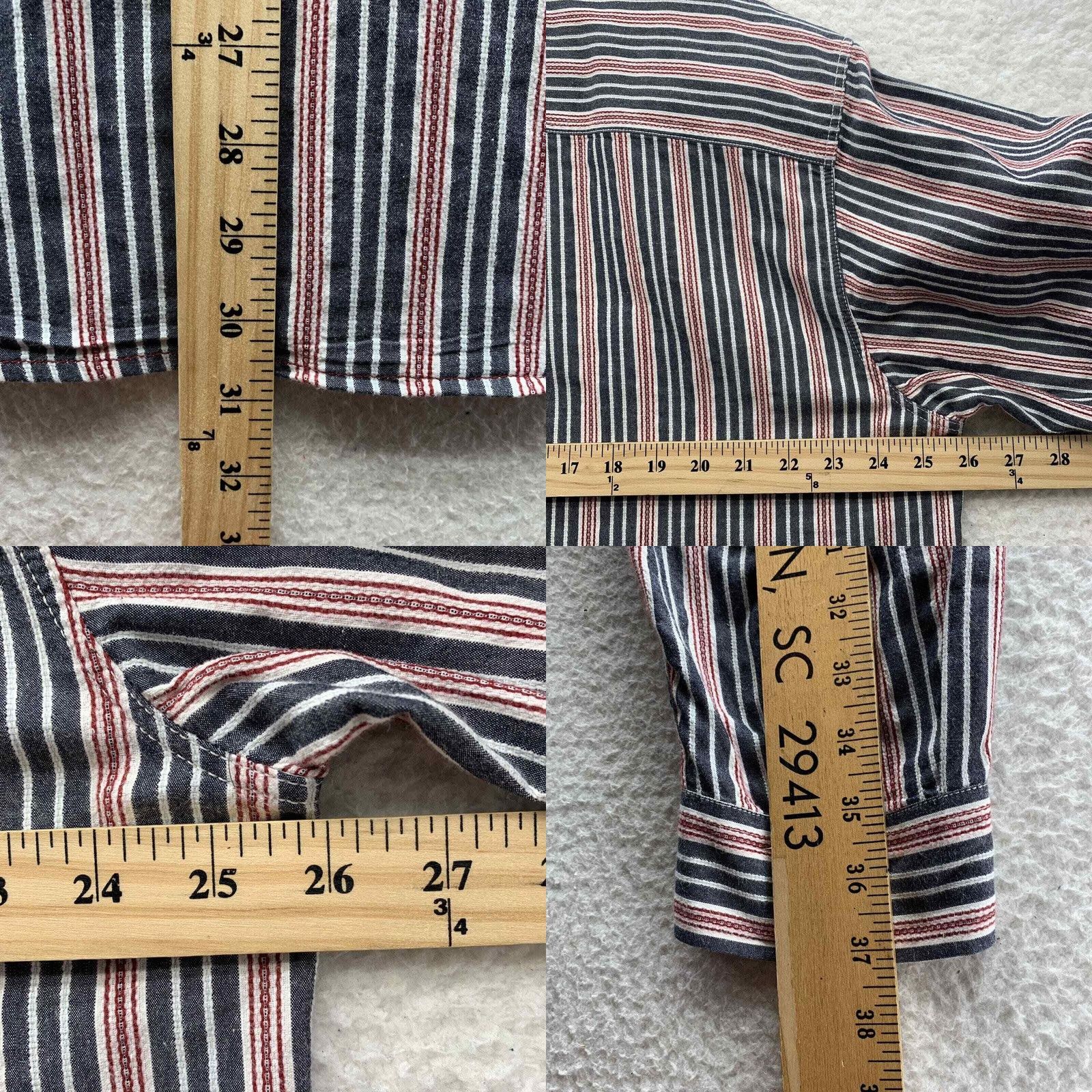Tommy Hilfiger VINTAGE Tommy Hilfiger Jeans Shirt Mens XL Blue Red Striped Y2K Retro Size US XL / EU 56 / 4 - 8 Thumbnail