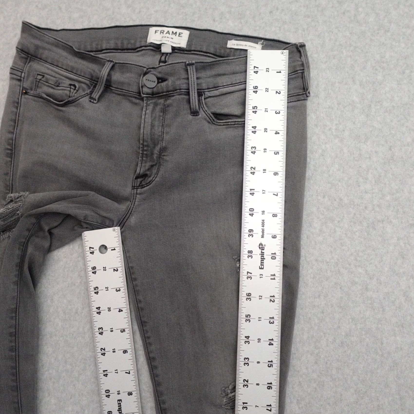 Frame FRAME Jeans Womens Size 30 Gray Le Skinny de Jeanne Stretch Distressed Size 30" / US 8 / IT 44 - 5 Thumbnail