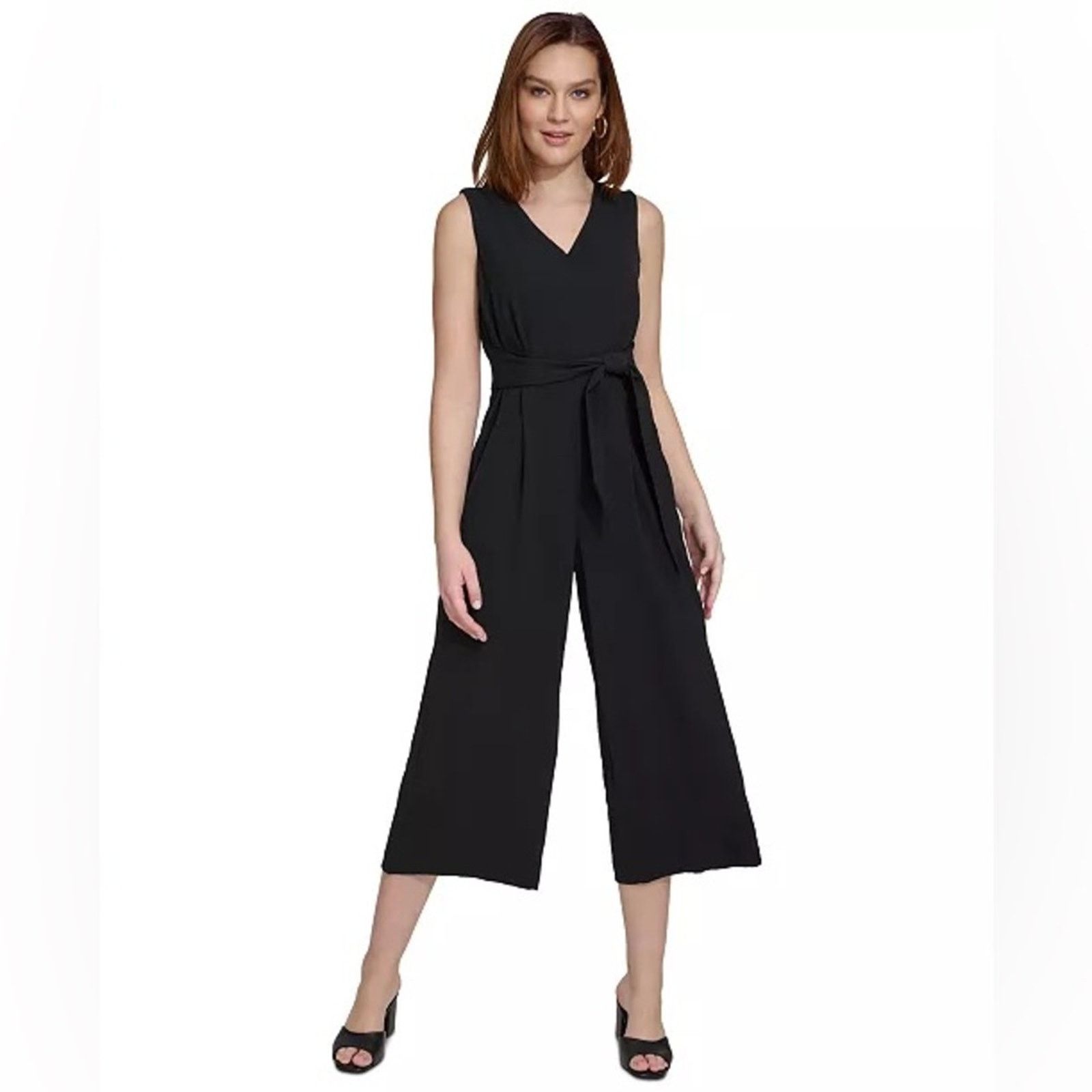 Calvin Klein Calvin Klein V-neck Jumpsuit in Black 22W Size 40" / US 18 - 1 Thumbnail