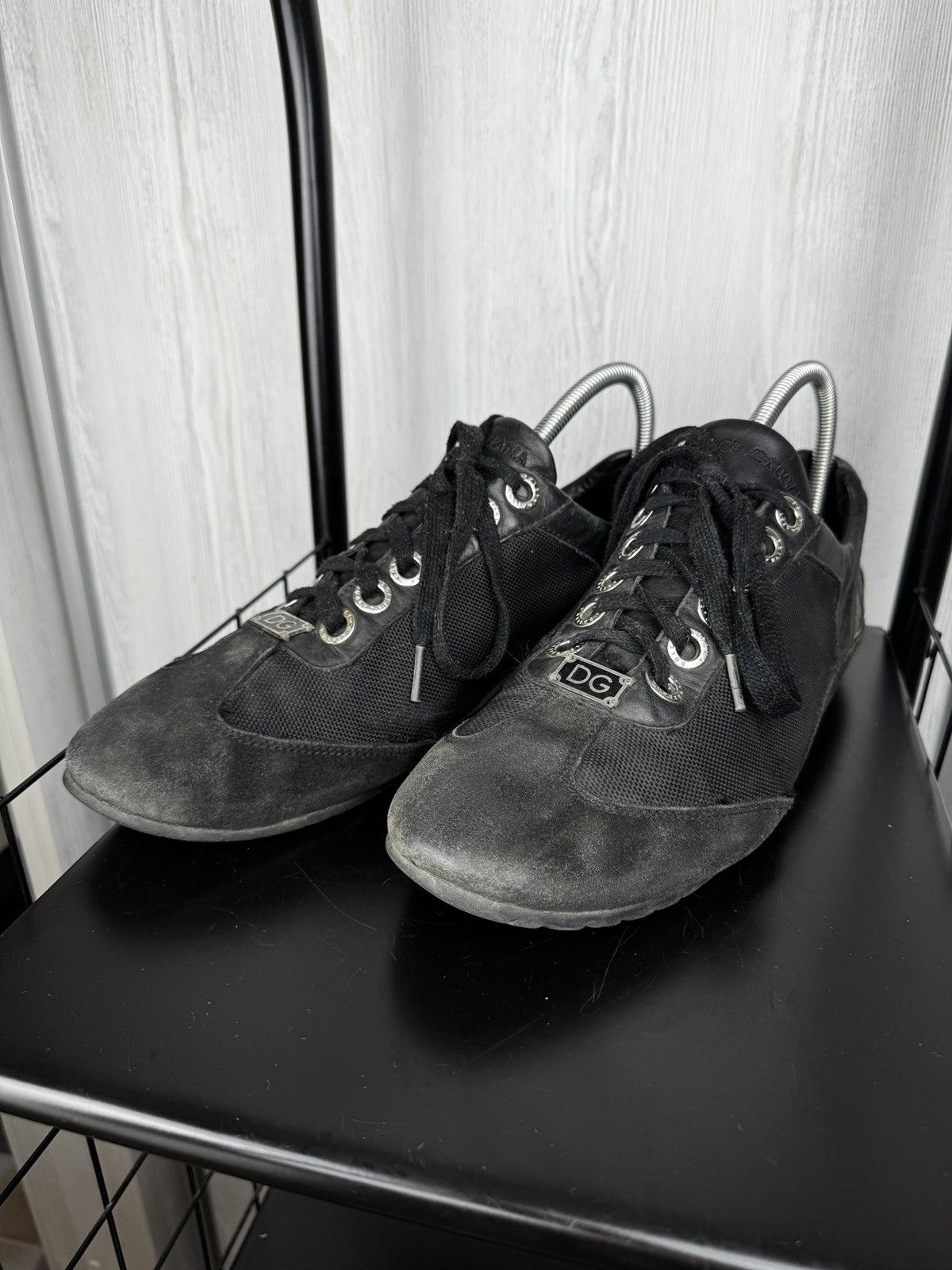 Dolce & Gabbana Dolce & Gabbana vintage leather textile low top sneakers Size US 10.5 / EU 43-44 - 9 Thumbnail
