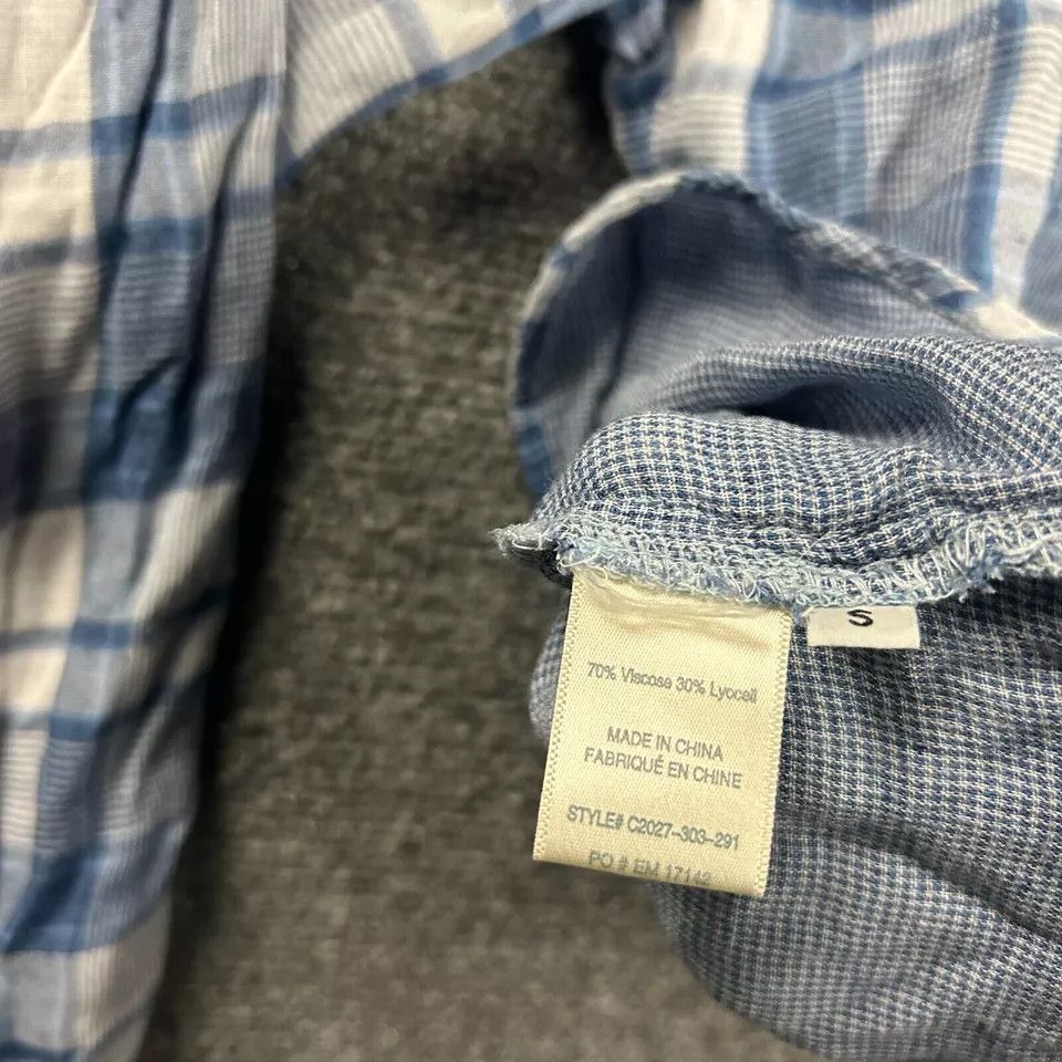 Other Cloth & Stone Top Womens Small Blue Plaid Button Up Viscose Size S / US 4 / IT 40 - 9 Thumbnail