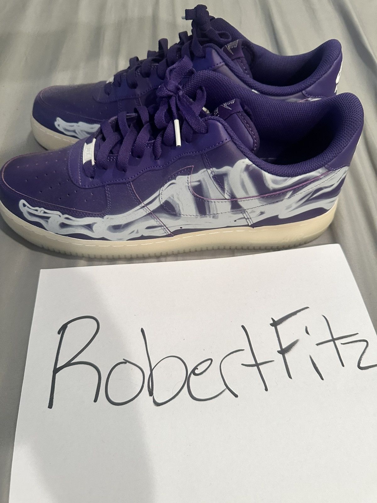 Jordan Brand Air Force 1 Low 'Purple Skeleton' Size US 14 / EU 47 - 4 Thumbnail