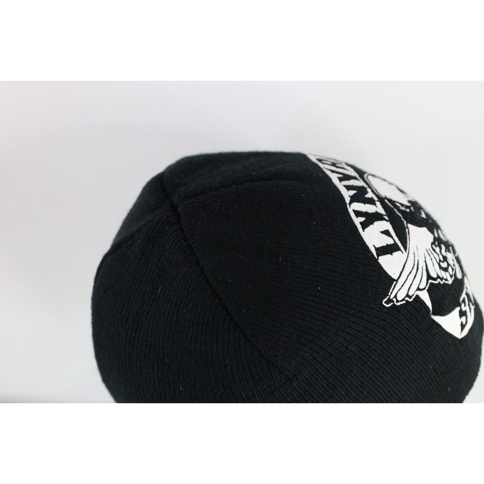 Vintage Vintage 90s Y2K Spell Out Lynyrd Skynyrd Band Skull Beanie Size ONE SIZE - 7 Thumbnail