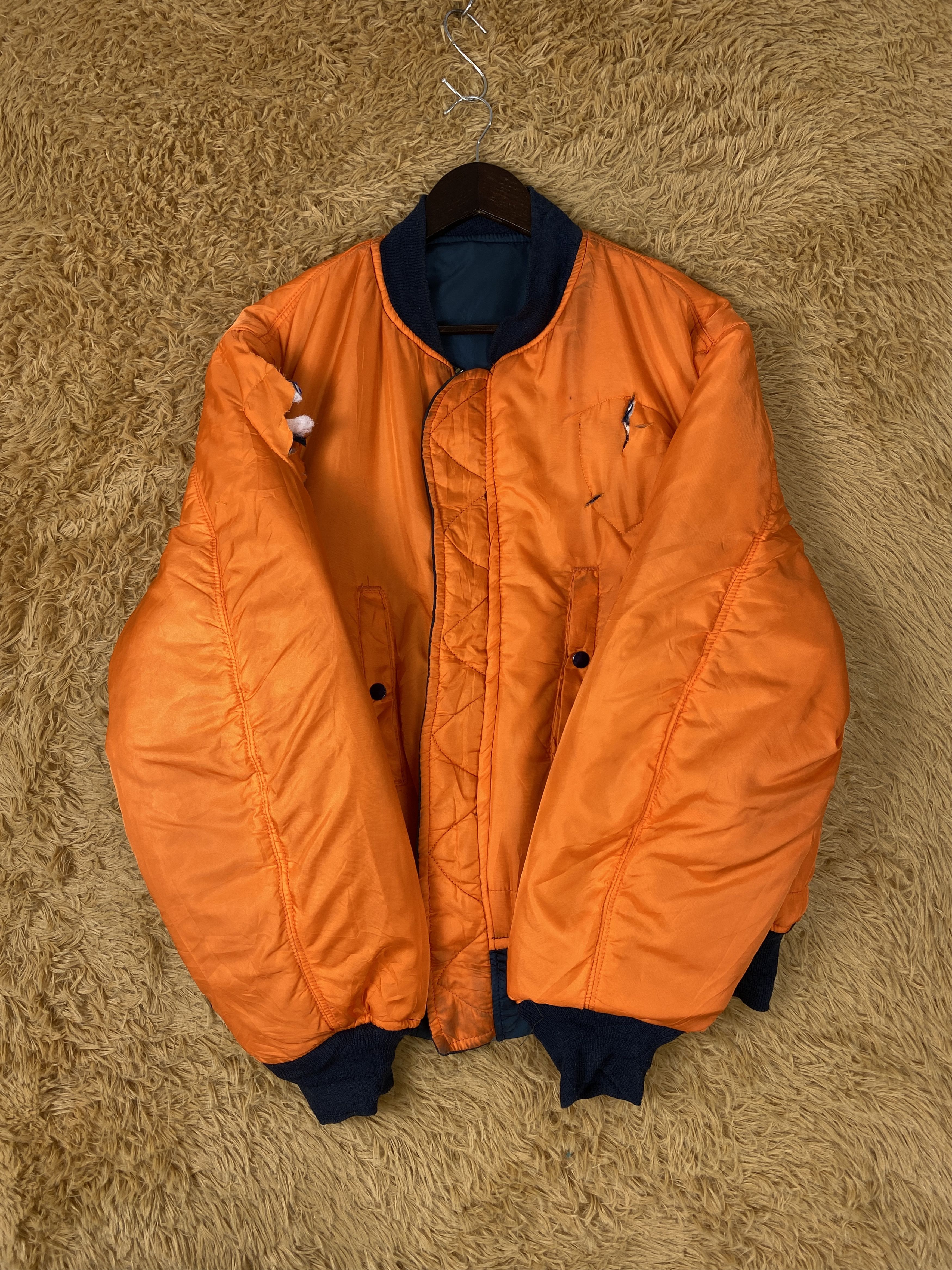 Alpha Industries Vintage Alpha Industries Reversible Bombers Jacket J2020 Size US XL / EU 56 / 4 - 11 Thumbnail