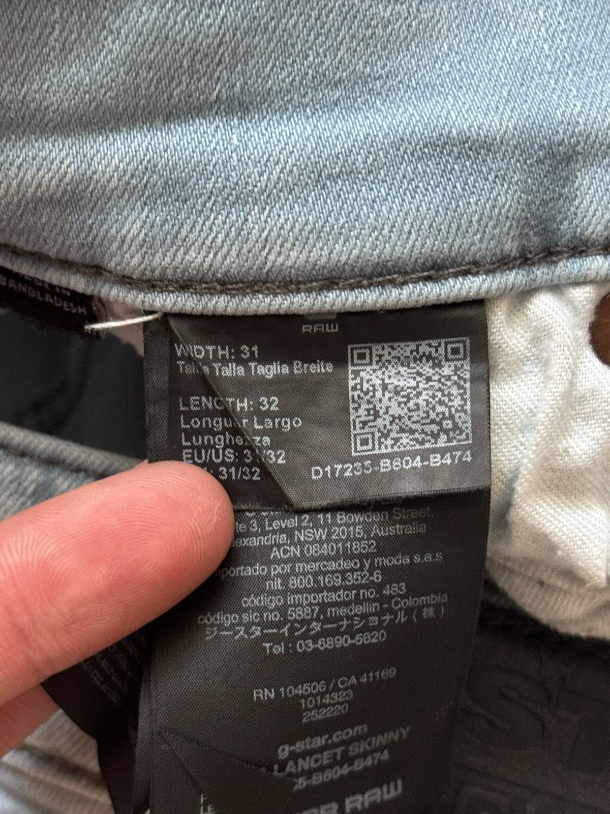 G-Star G star raw 31/32 4101 lancet skinny denim pant trouser Jean Size US 31 - 14 Thumbnail