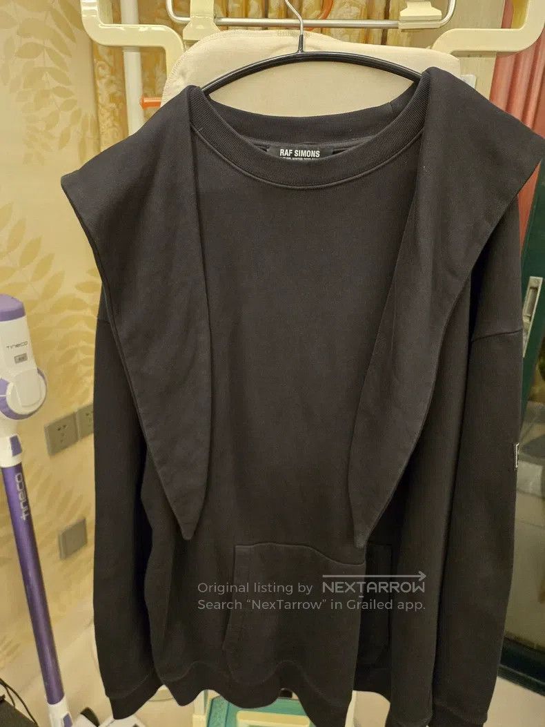 Raf Simons 23fw black wizard hooded sweatshirt