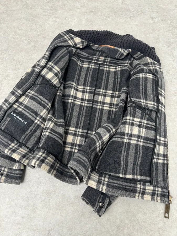 Dolce & Gabbana 2000s Dolce & Gabbana Grey Checkered Wool Jacket Size US M / EU 48-50 / 2 - 6 Thumbnail