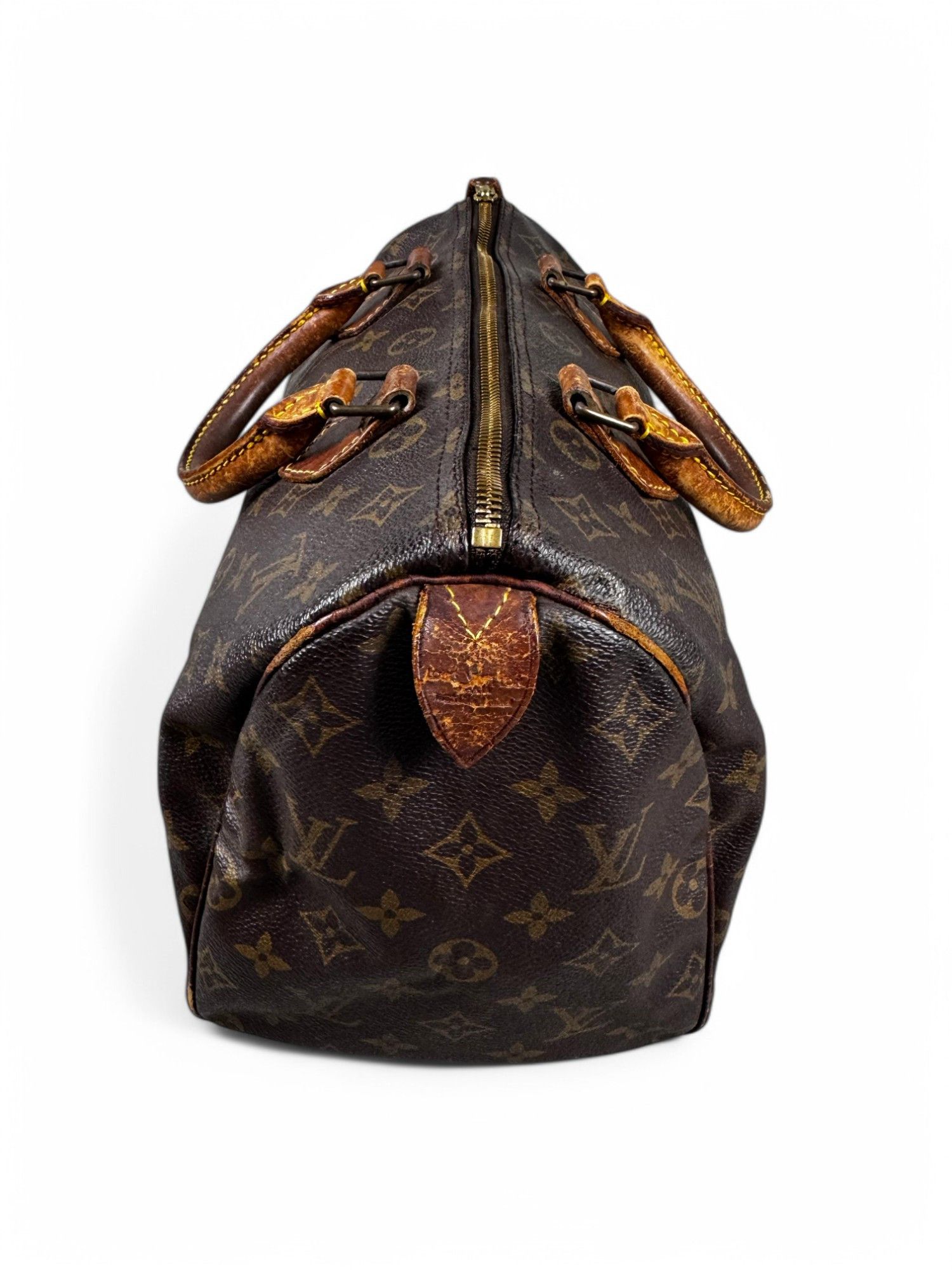 Louis Vuitton Louis Vuitton - Speedy 30 Vintage Brown Leather Handbag LV Size ONE SIZE - 2 Thumbnail