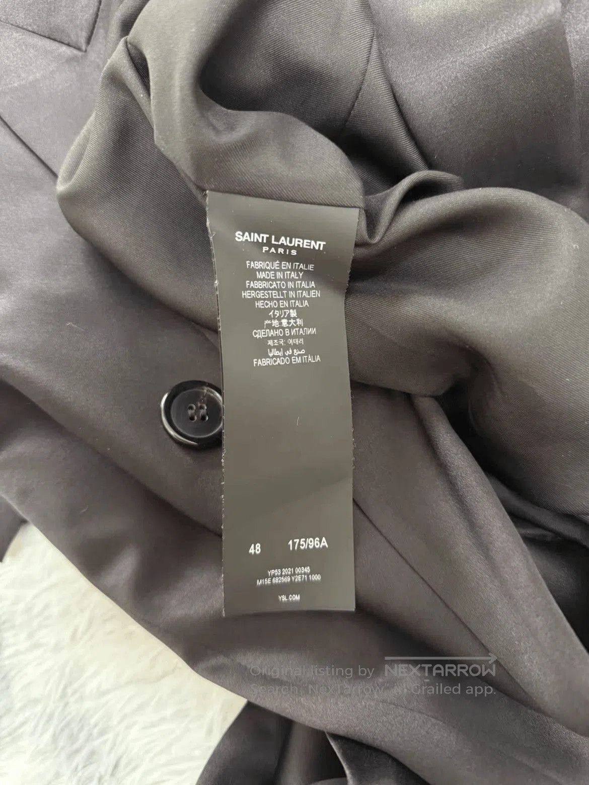Saint Laurent Paris Sz 48 Saint Laurent Paris Silk Blazer Jacket. Size US M / EU 48-50 / 2 - 6 Thumbnail