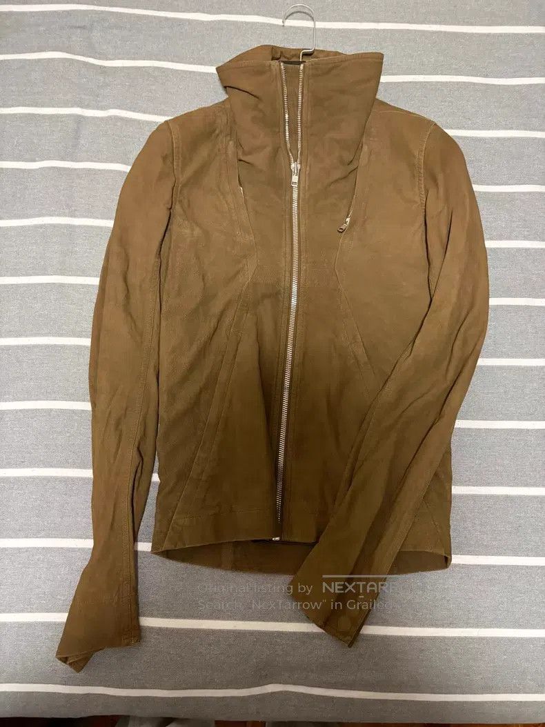 Rick Owens Rick Owens Erosion made old sheepskin diagonal zipper jack Size US S / EU 44-46 / 1 - 3 Thumbnail
