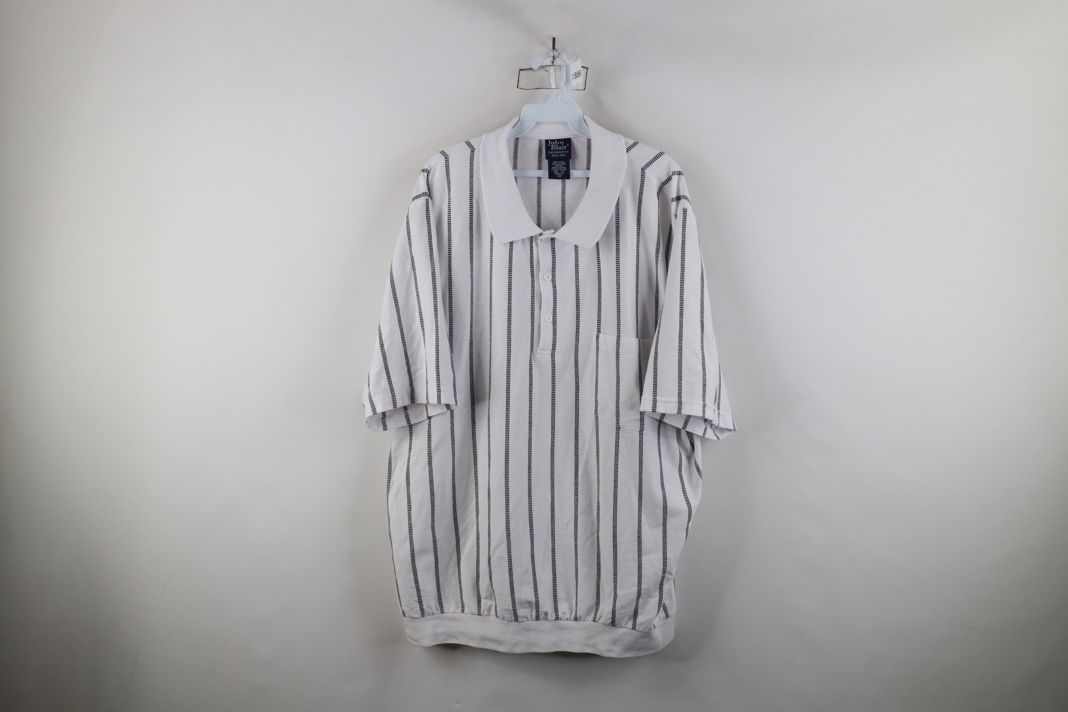 Vintage Vintage 90s Streetwear Striped Pullover Polo Shirt Mafia Size US XXL / EU 58 / 5 - 1 Thumbnail