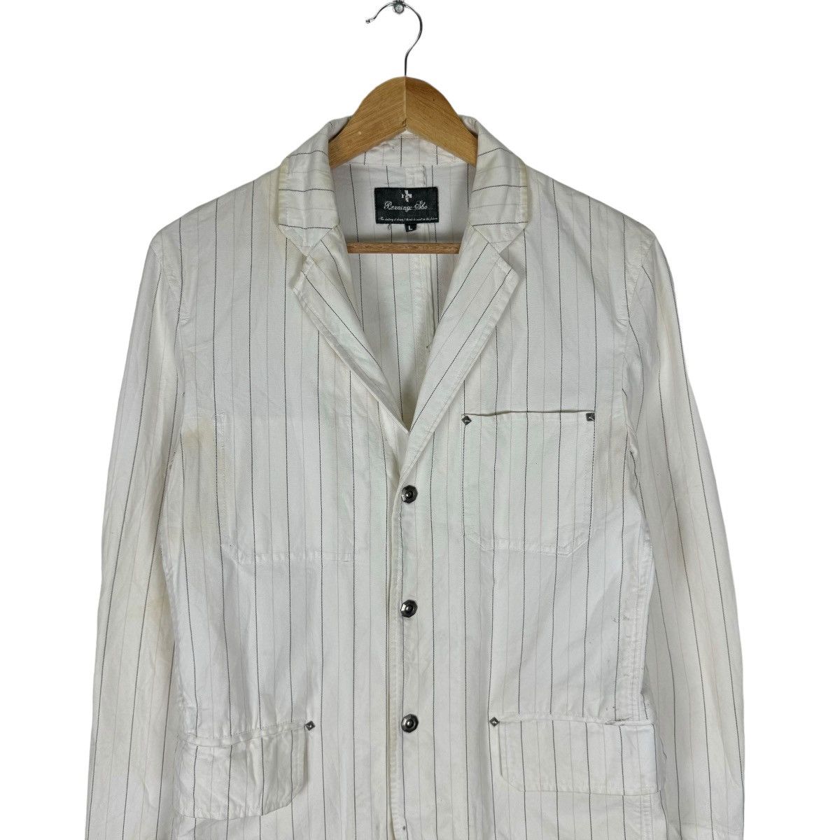 If Six Was Nine ⚡️BERNING SHO STUD STRIPED BUTTON JACKET Size US L / EU 52-54 / 3 - 3 Thumbnail