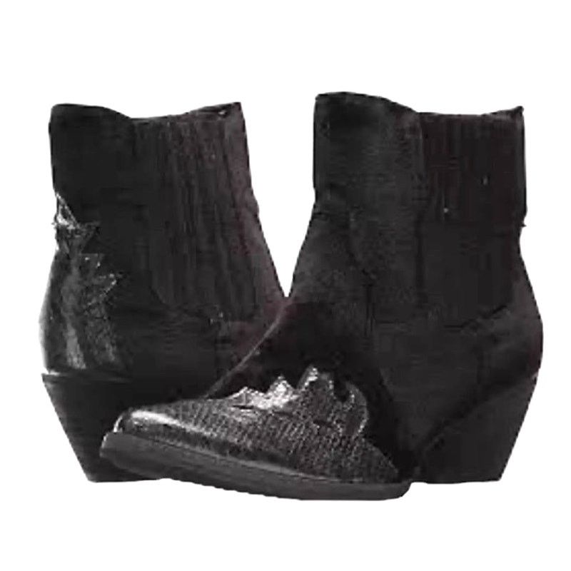 Other VERY VOLATILE Black Velvet Western Ankle Boots | US Wm 7 NEW Size US 7 / IT 37 - 3 Thumbnail