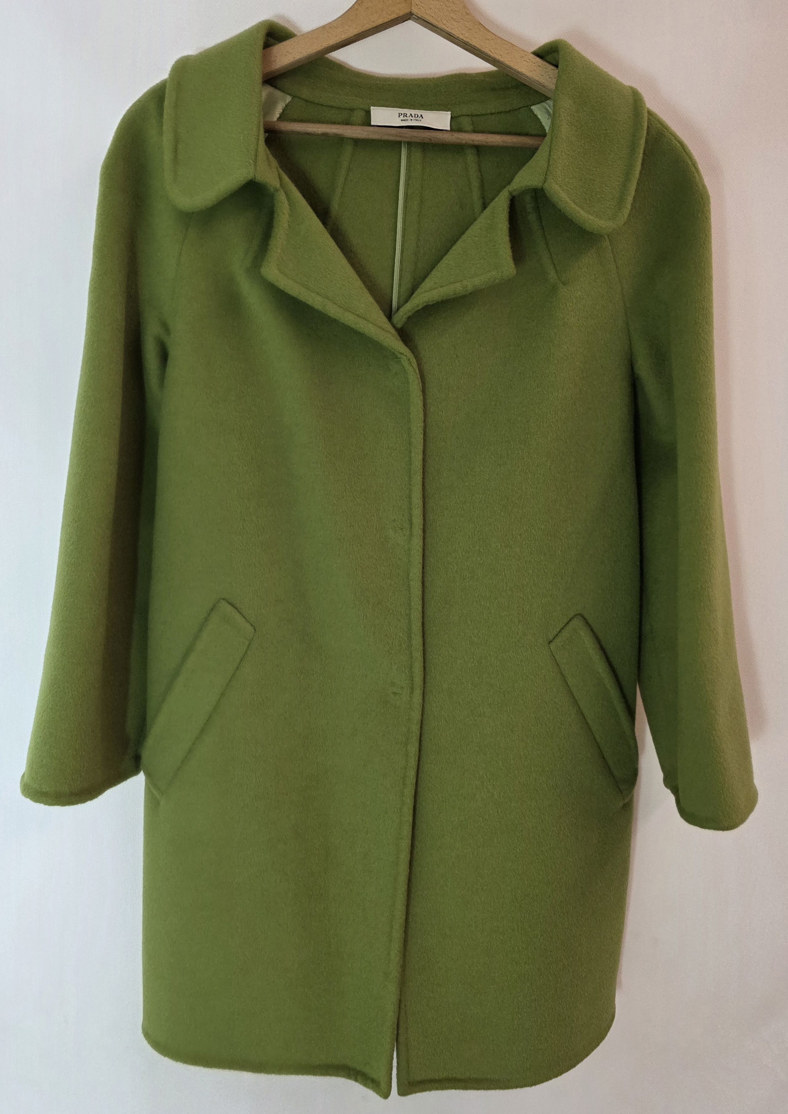 Prada PRADA Vintage Virgin Wool Angora Green Coat perfect conditio Size M / US 6-8 / IT 42-44 - 2 Thumbnail