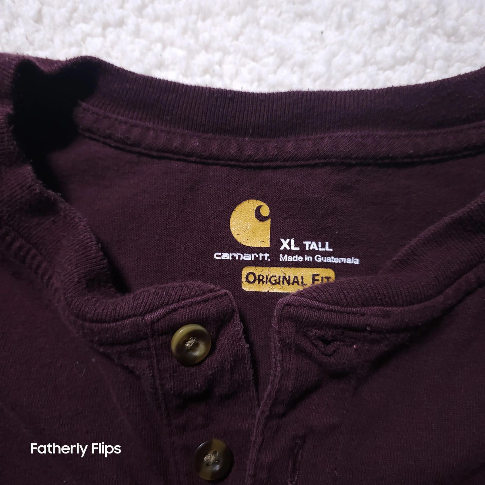 Carhartt Carhartt Fit Henley Short Sleeve Pocket XL Tall Burgundy Size US XL / EU 56 / 4 - 2 Thumbnail