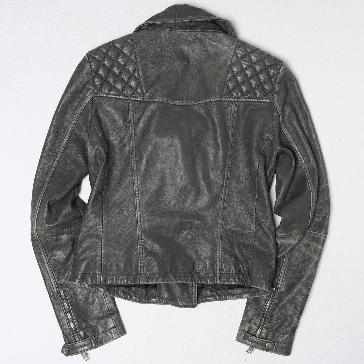 Allsaints Allsaints Cargo Biker Leather Jacket Faded Moto Size M / US 6-8 / IT 42-44 - 2 Thumbnail