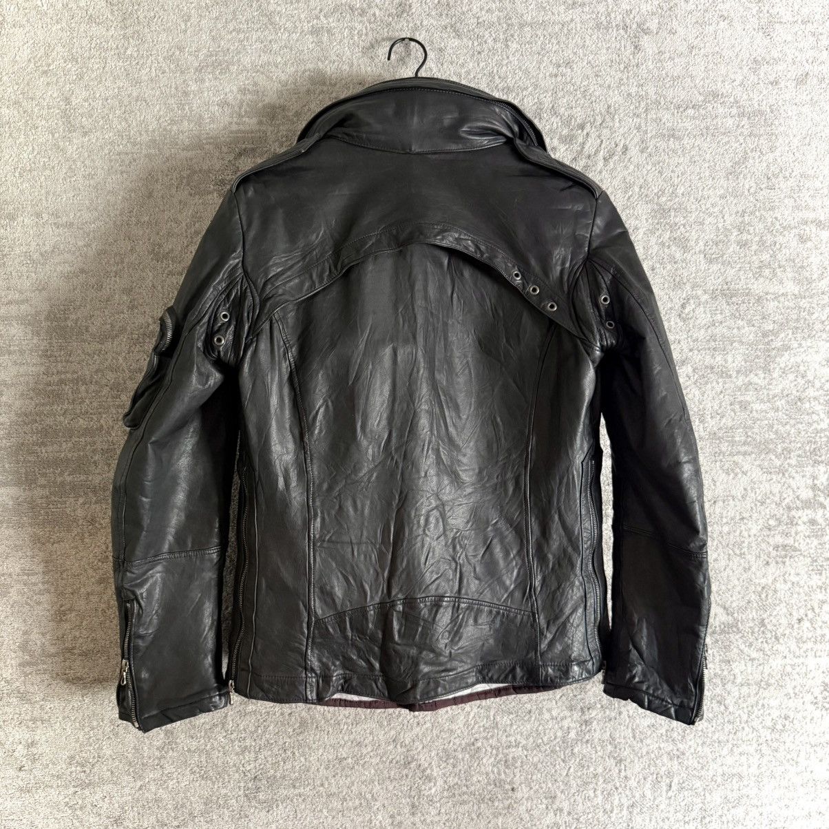 Yohji Yamamoto AW08 Kyoji Maruyama Jersey Cowhide Leather Military Jacket Size US M / EU 48-50 / 2 - 7 Thumbnail