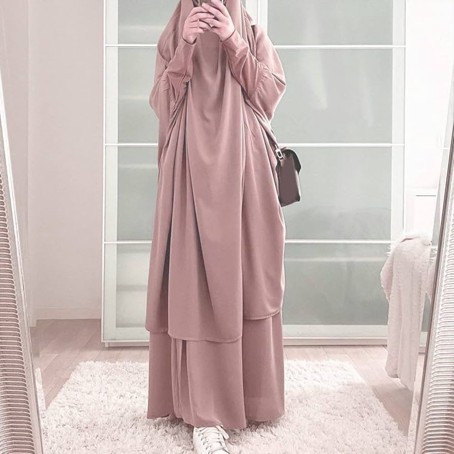 Other Women 2pc Prayer Dress Hijab/Niqab Khimar Skirt Pink New Size L / US 10 / IT 46 - 1 Thumbnail