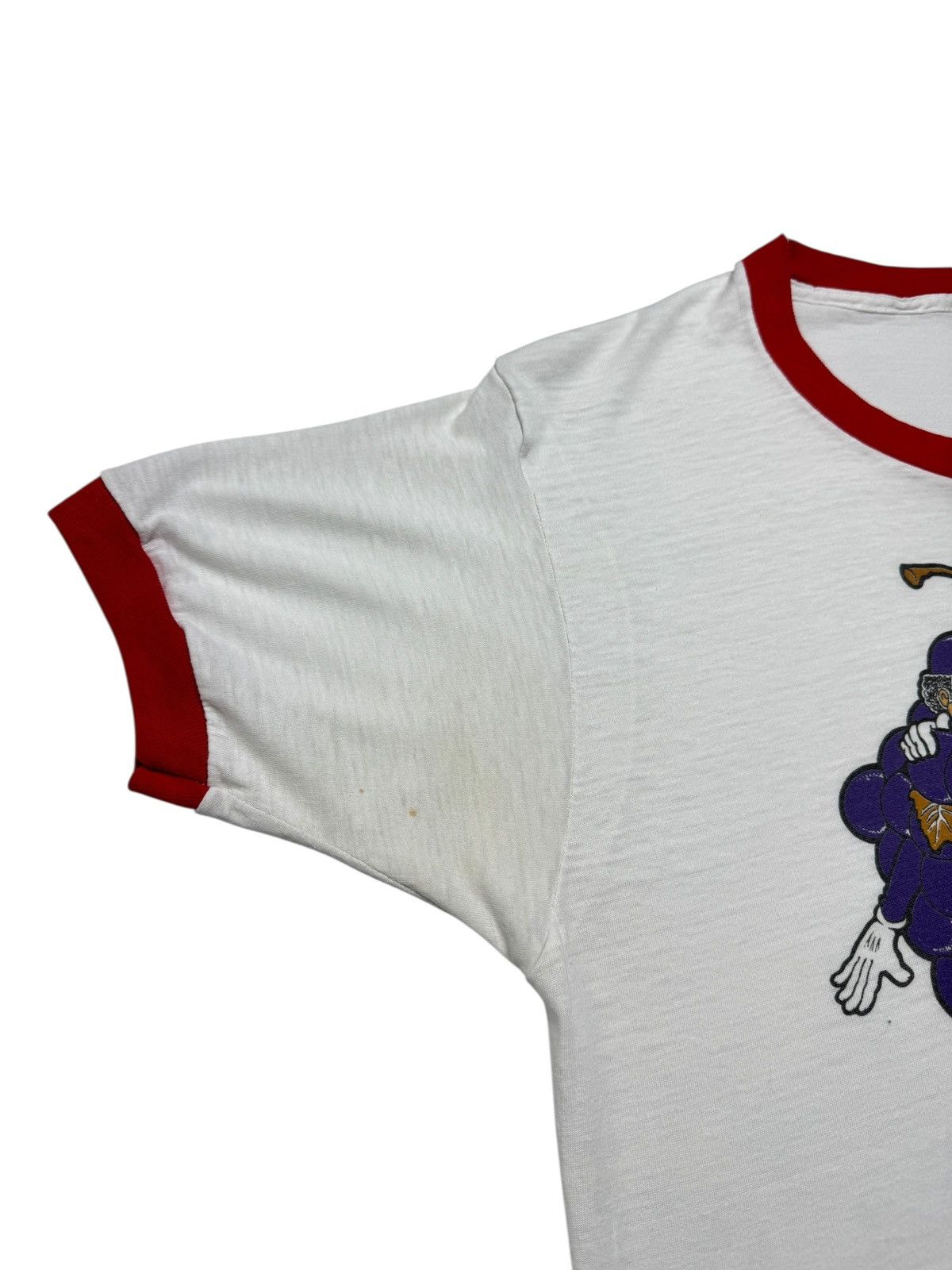 Vintage Vintage 1983 Fruit of the Loom Ringer Tee Shirt Size US L / EU 52-54 / 3 - 4 Thumbnail