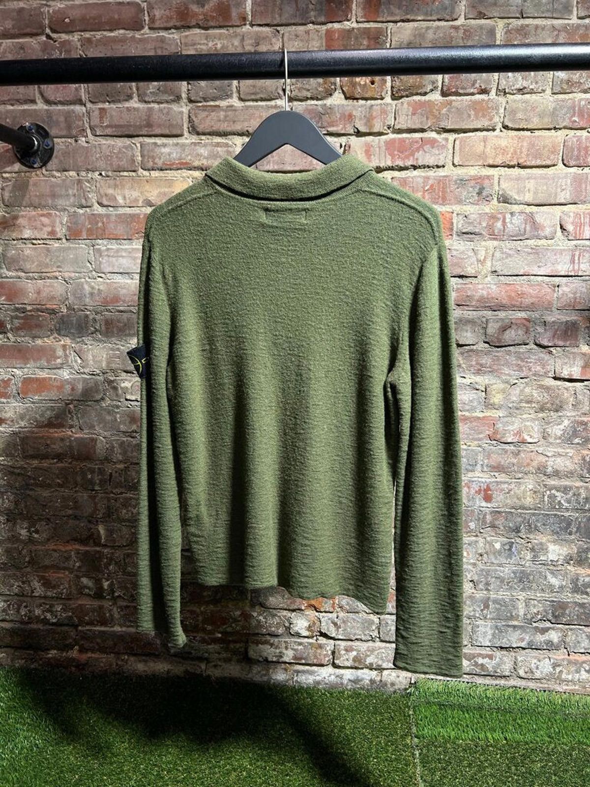 Stone Island Stone Island Wool 3/4 Button Up Sweater Olive Sz. S Size US S / EU 44-46 / 1 - 2 Thumbnail