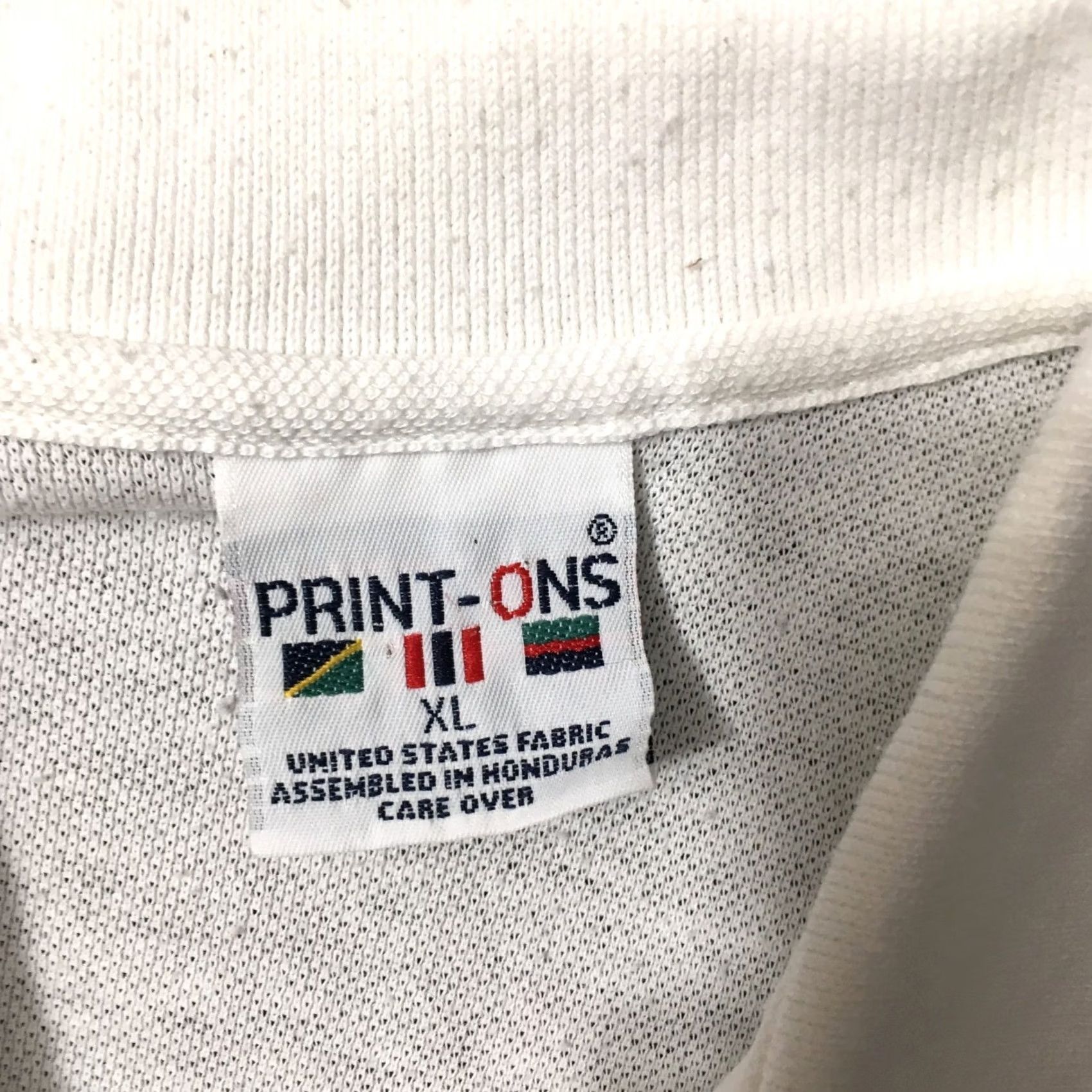 Vintage VINTAGE print ons los banos Basque club polo Shirt XL White Graphic shirt vintage Mens Polo Size US XL / EU 56 / 4 - 3 Thumbnail