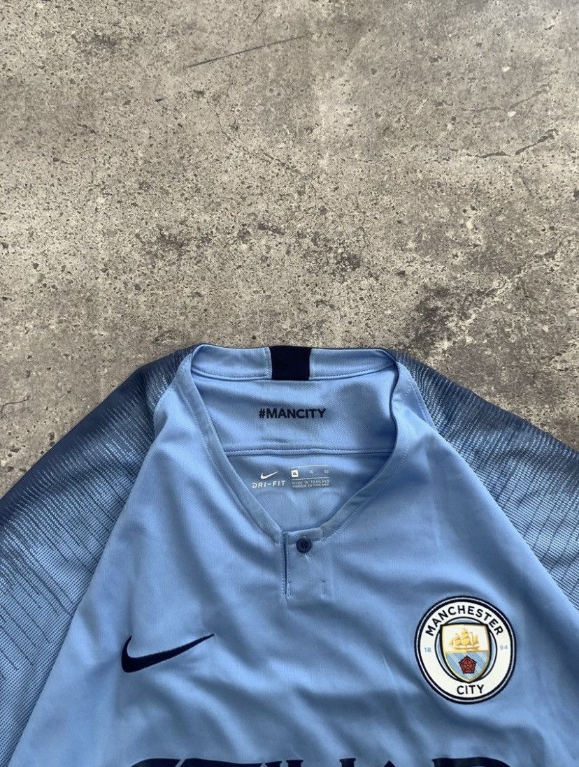 Nike × Vintage Vintage Nike Manchester City Kun Aguero 2018 Blockore Size US XL / EU 56 / 4 - 10 Thumbnail