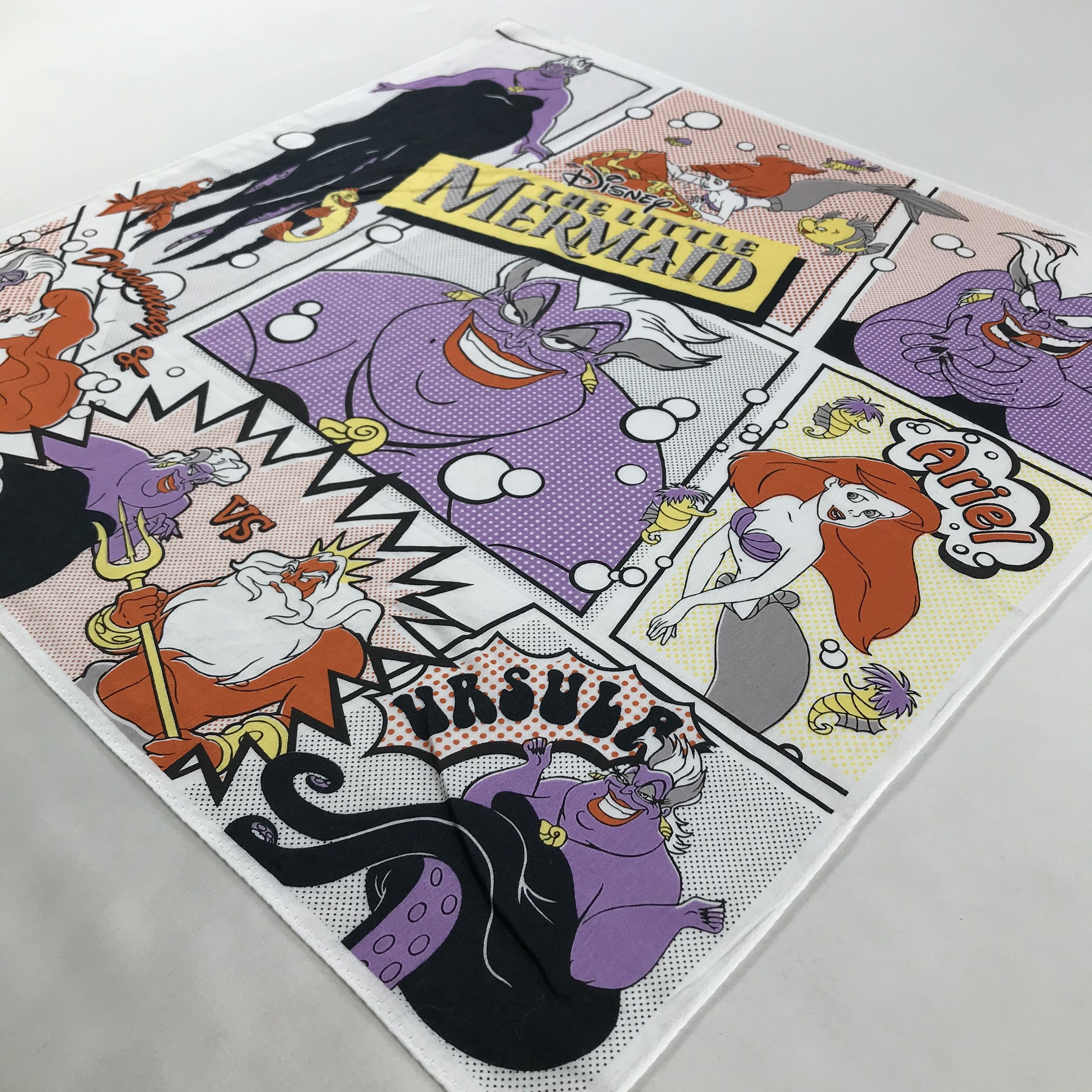 Disney × Vintage Disney Mermaid Bandana / Handkerchief / Neckerchief - S1861 Size ONE SIZE - 2 Thumbnail