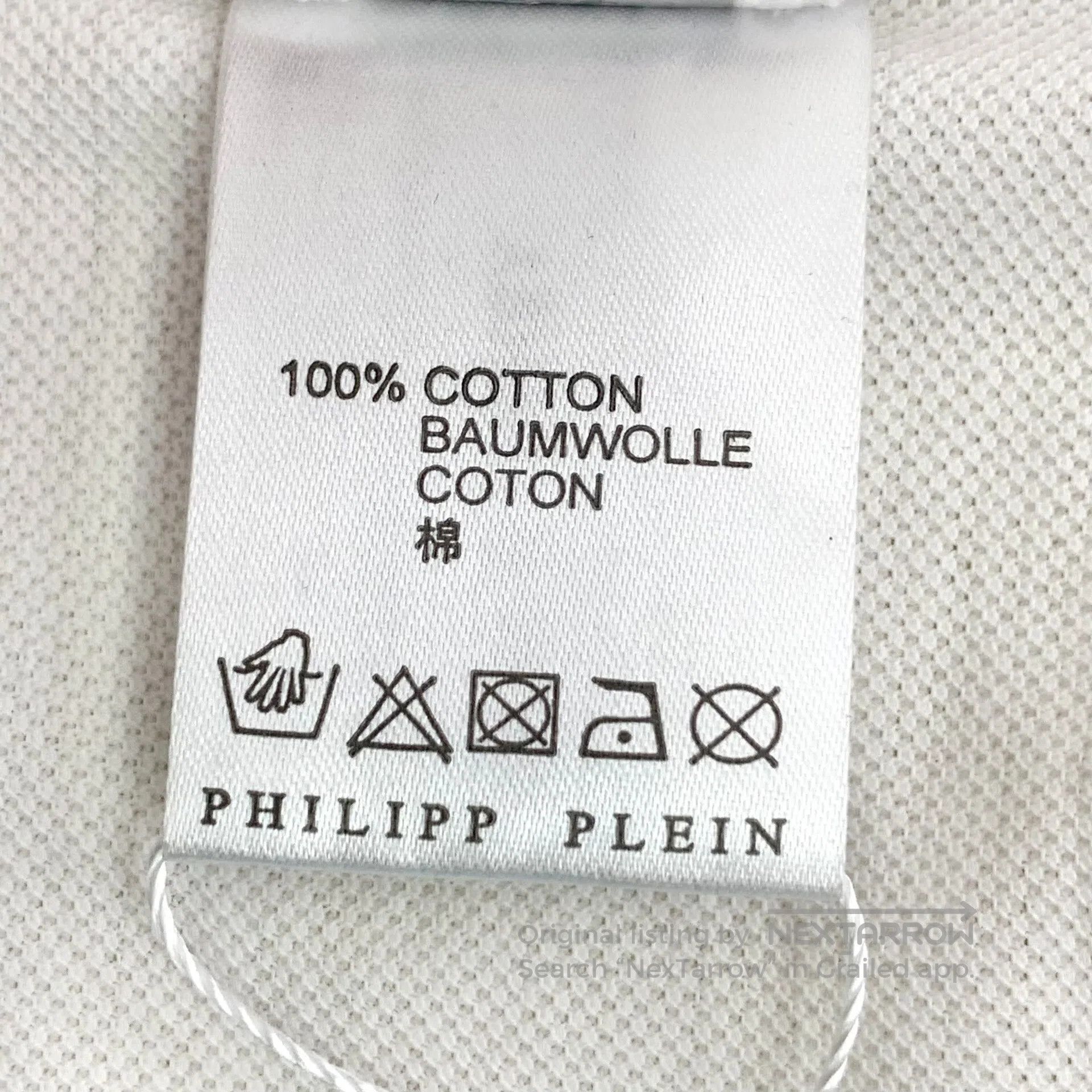 Philipp Plein Philipp Plein White Skull Printed Cotton Collar Single Bre Size US L / EU 52-54 / 3 - 9 Thumbnail