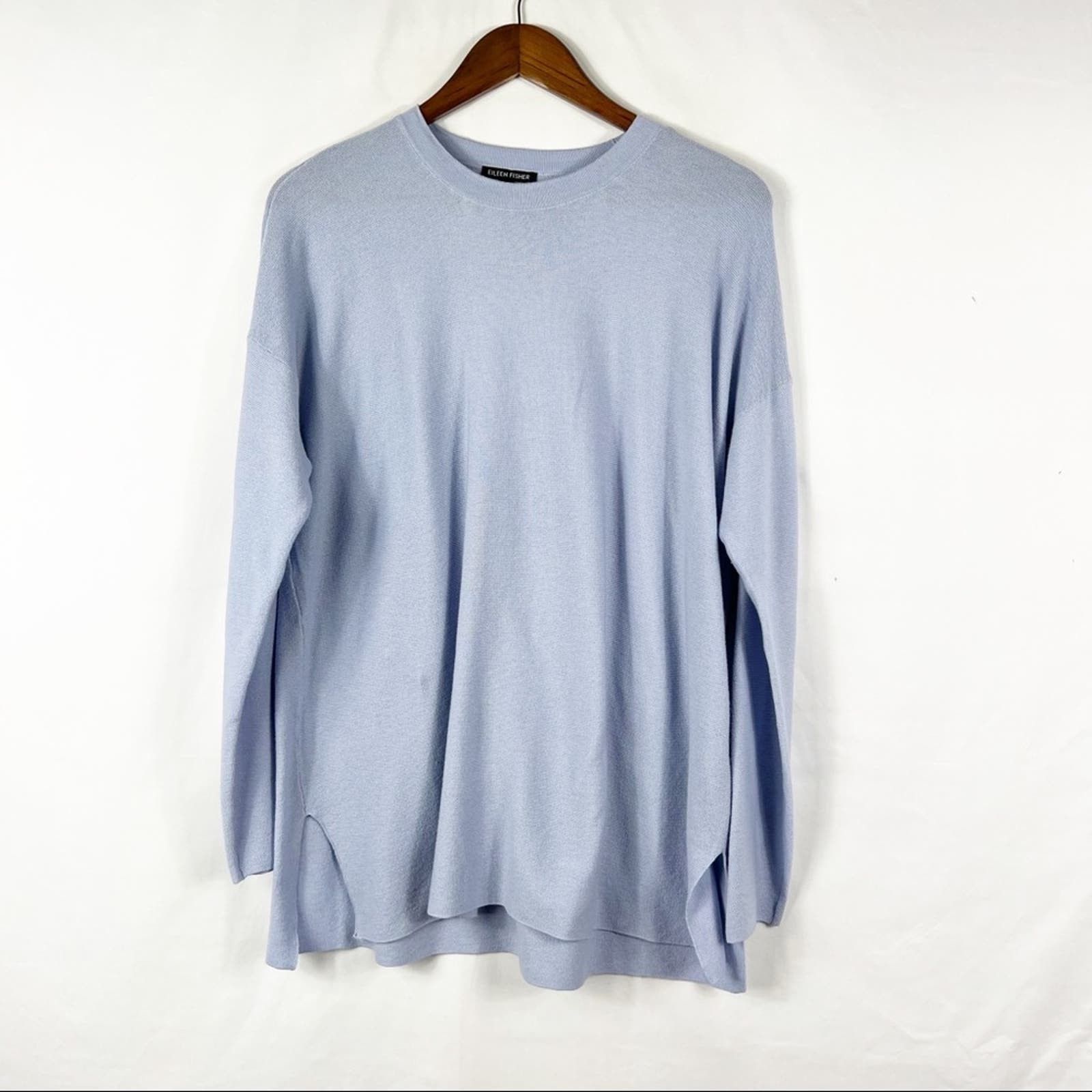 image of Eileen Fisher Hyancith Crew Neck Tunic NWT In Size Xs in Blue, Women's