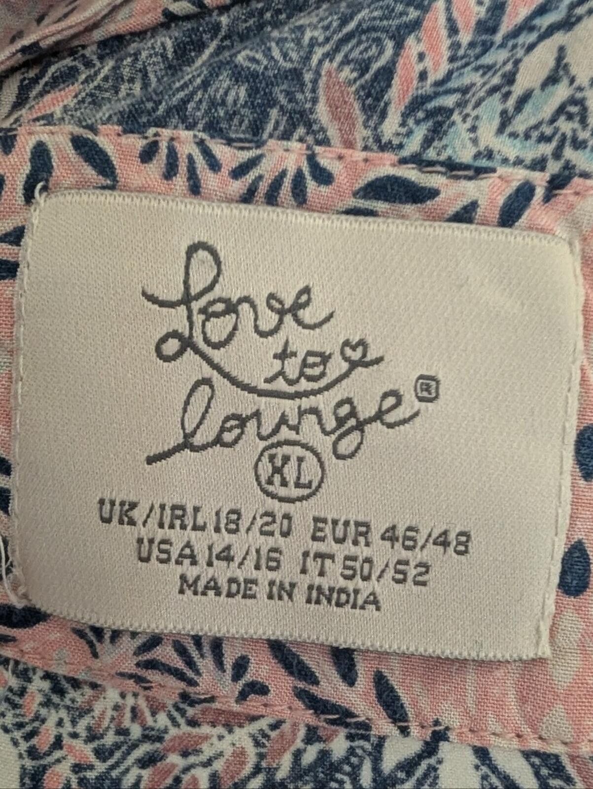 Other Blue and Pink Printed Kimono Robe with Contrast Trim Size ONE SIZE - 5 Thumbnail