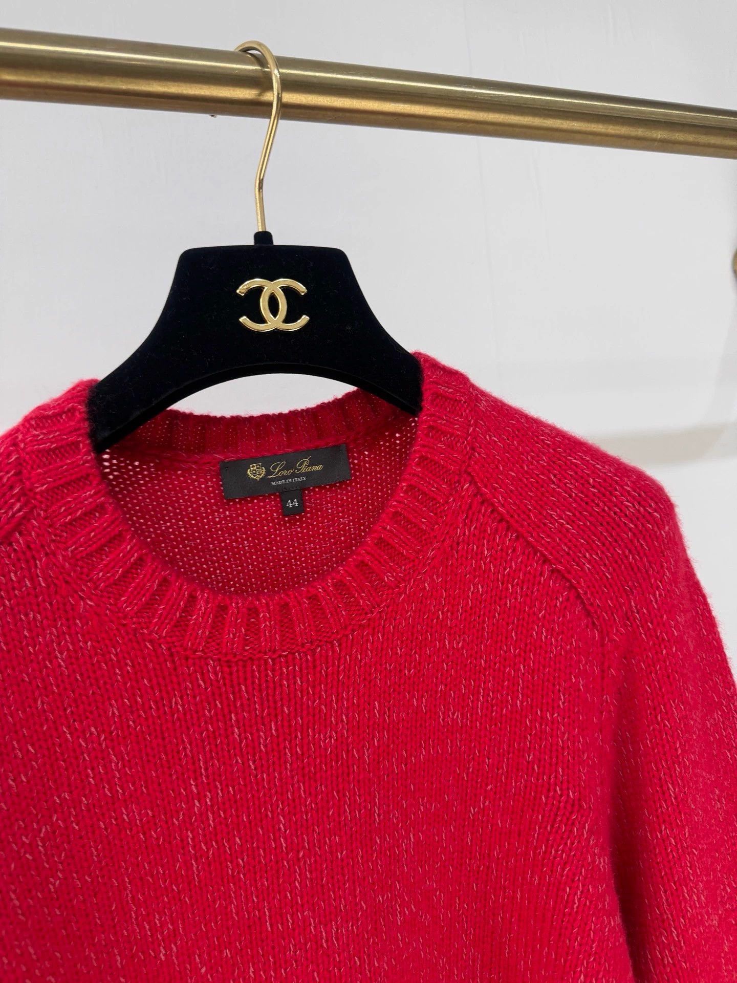 Loro Piana Loro Piana Red Parksville Crewneck Cashmere Sweater 44 Size US S / EU 44-46 / 1 - 2 Thumbnail