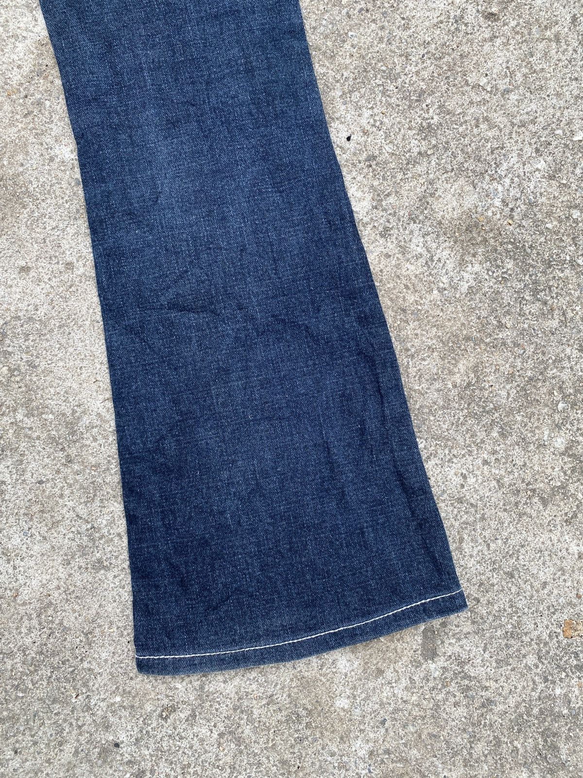 Japanese Brand × Le Grande Bleu (L.G.B.) × Tornado Mart 2000s - Sky Bombers Faded Blue Low Rise Flare Denim Size US 28 / EU 44 - 11 Thumbnail