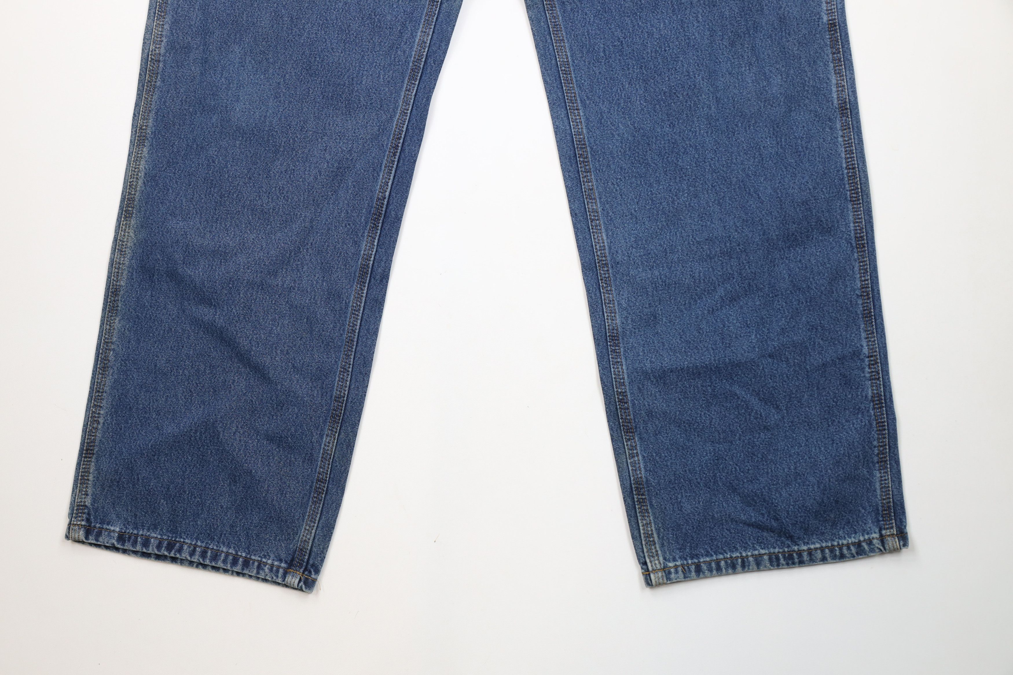 Carhartt × Vintage Vintage Carhartt Spell Wide Leg Dungaree Denim Jeans Blue Size US 40 / EU 56 - 4 Thumbnail
