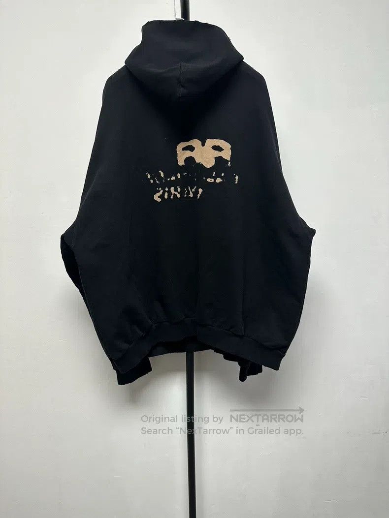 Balenciaga Balenciaga Letter Printed Cotton Hooded Long Sleeve Sweats Size US L / EU 52-54 / 3 - 2 Thumbnail
