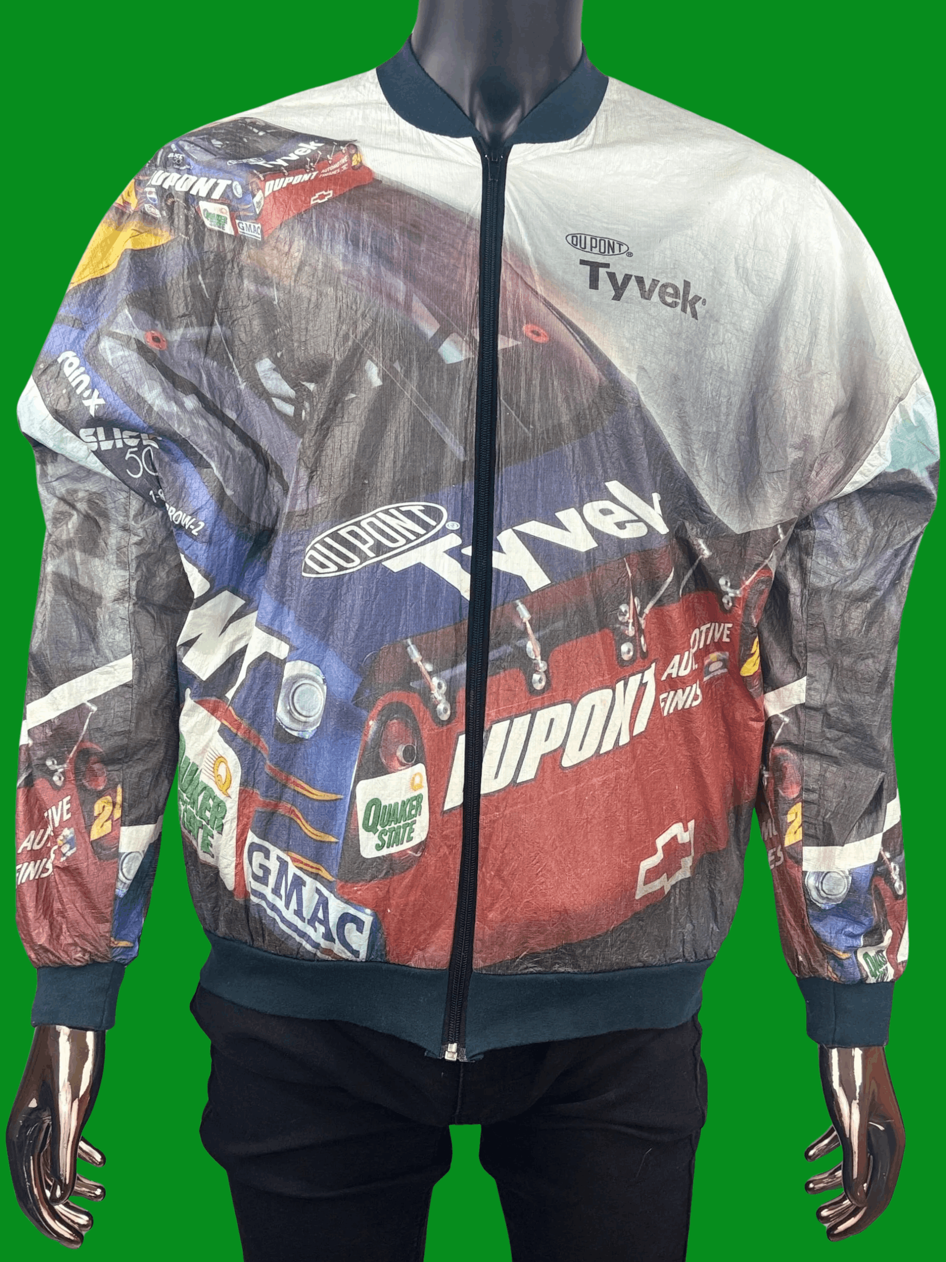 NASCAR VTG 90s Jeff Gordon DuPont NASCAR Tyvek by Leslie Jordan 24 Size US XL / EU 56 / 4 - 2 Thumbnail