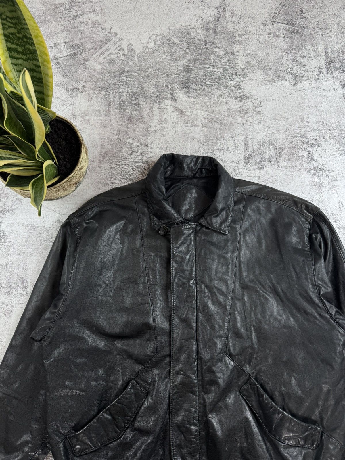 Genuine Leather Principles Collection Bomber Korea Large Y2K Jacket Coat Size US L / EU 52-54 / 3 - 6 Thumbnail